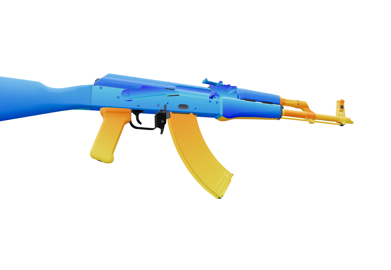 Sky fade — a custom AK-47 CS2 skin