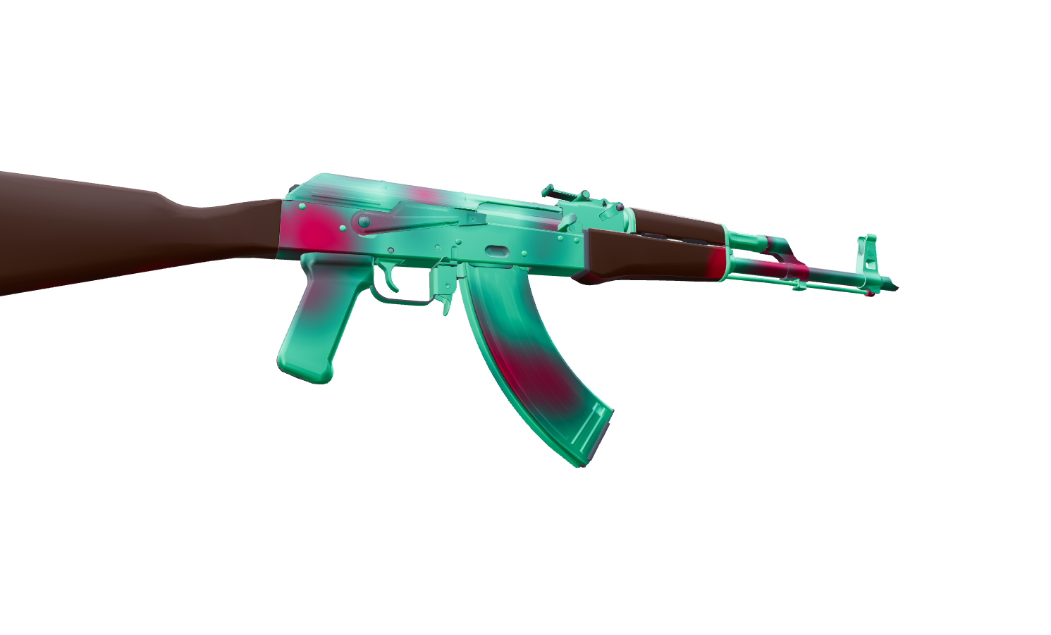 cyan magenta hardened — a custom AK-47 CS2 skin