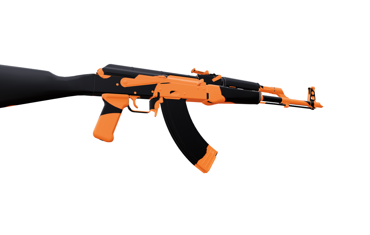 AK-47 black&orange — a custom AK-47 CS2 skin